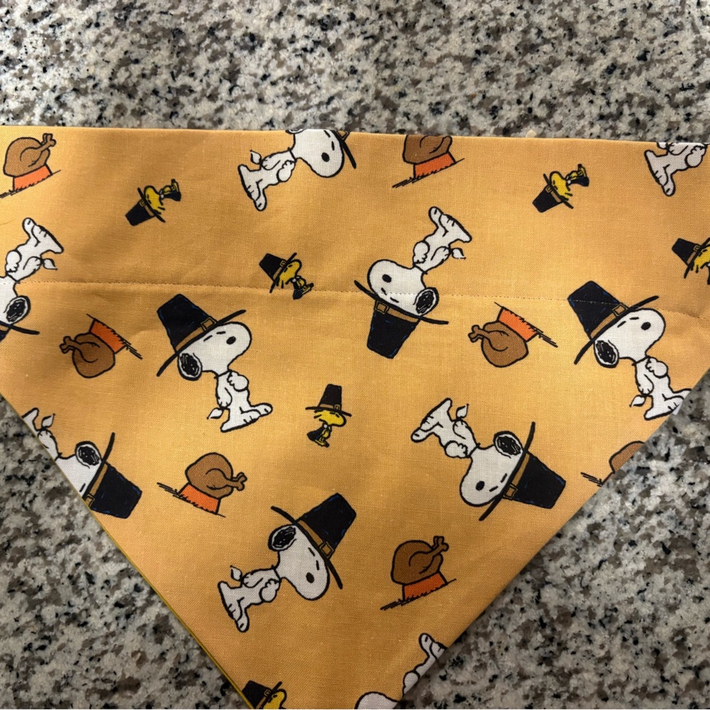 Snoopy Thanksgiving Pet Bandana in Yellow